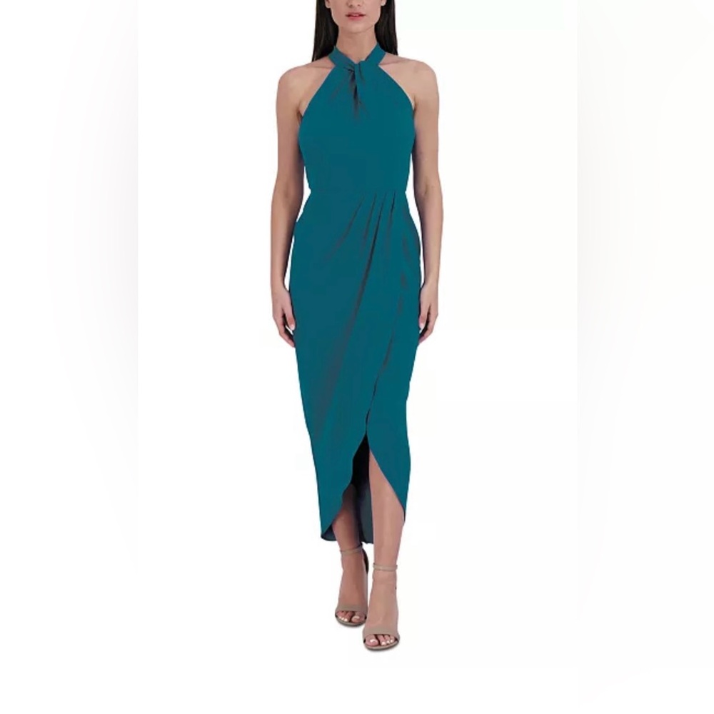 Elegant Teal Sleeveless Maxi Dress